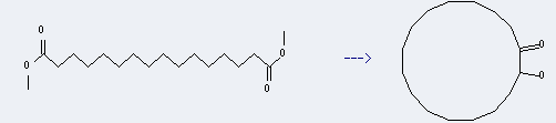 Hexadecanedioic acid,1,16-dimethyl ester is used to produce 2-hydroxy-cyclohexadecanone